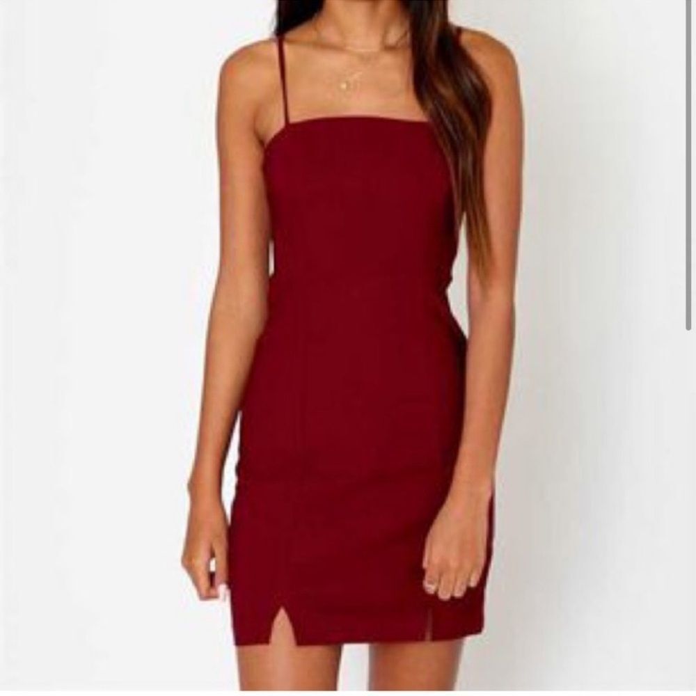 Altar’d State NWT Burgundy Spaghetti Strap Mini Dress Size XS